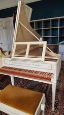 Harpsichord made by Bizzi. Dated 1999. Single keyboard. One 8' set of strings