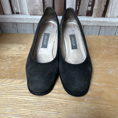 Vintage bally black grey suede - vintage,