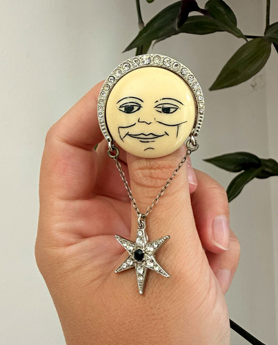 Vintage galalith celestial man - vintage,