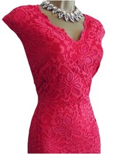 WALLIS ❤️ BNWT £45 LOVELY CORAL RED WIGGLE LACE  BALL DRESS SIZE 18 P WEDDING