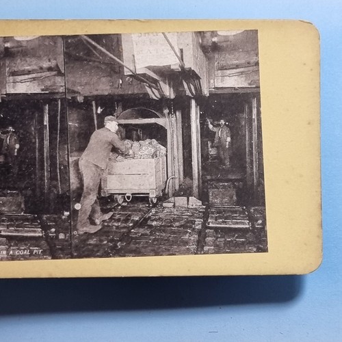 Coal mine stereoview c1895 - 3d,