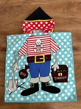 Childrens Toddlers Pirate Hooded Toddler Poncho holiday swim towel Age 2+