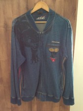 Ringspun men's zip up blue