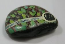 USA Military Helmet Painted Pebble Vietnam Look like M1 M2 Folk Art