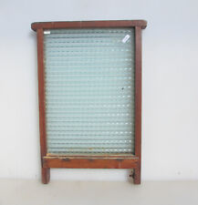 Antique Wood & Glass Washboard Clothes Cleaning Music Folk Vintage Wash Board