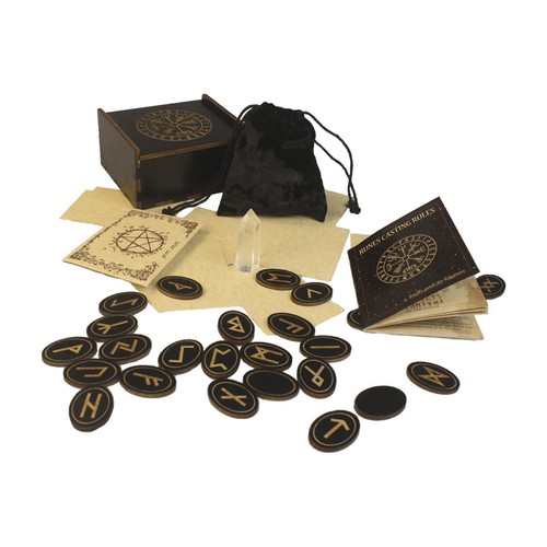 Wooden runes set witches - runes,