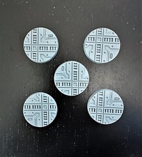 5x 40mm Necromunda Bases Zone Mortalis Warhammer 40k Kill Team Underhive Lot