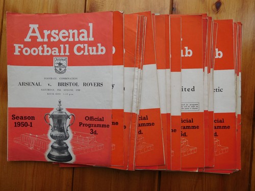Arsenal home programmes