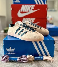 ❤️Brand New  adidas Originals Malmo City Series Trainers Tan Blue Pink UK 8.5❤️
