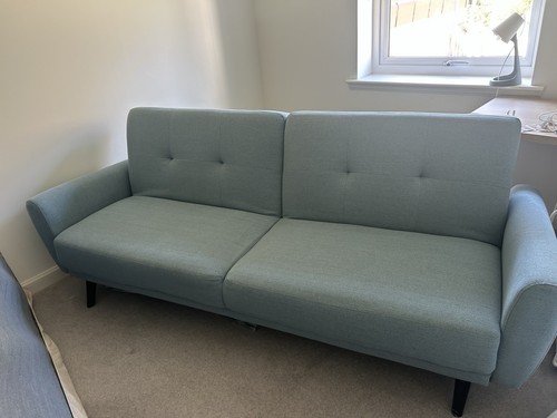 Futon sofa bed - futon, blue