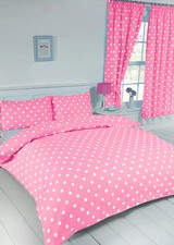 Polka Dot Pink Duvet Cover Set