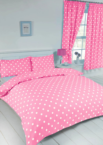 Polka dot pink - duvet, cover