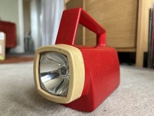 Vintage Everready Torch 70s 1970s Red Free Post UK Plastic Works Classic Design