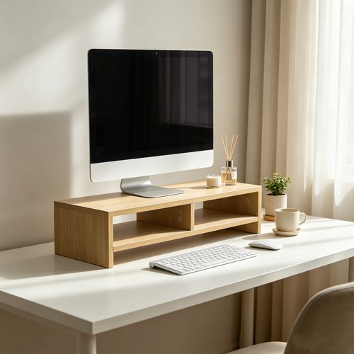 Tier wood monitor stand - wood,