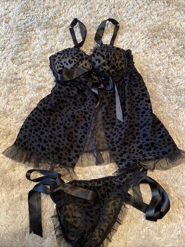 Velvet heart print babydoll - heart,
