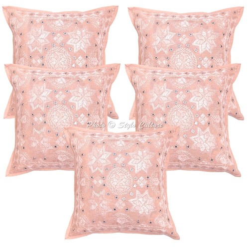 Embroidered cushion cover - cushion,