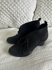 Lovely Arche Black Leather Lace Up Heeled Ankle Boots Size 39 UK 6 REPAIR