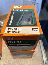 8mm X 90mm QUALITY SPIT HIT M SCREW FRAME ANCHOR FIXINGS WITH SCREWS Qty 44 Q5