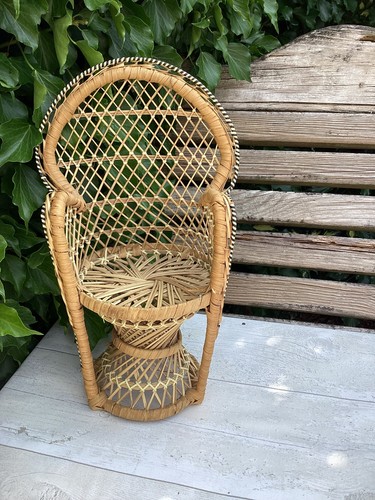 Mini wicker peacock - wicker, chair