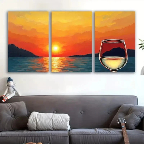 3pcs sunset table - 3pcs, ocean