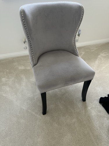 Grey velvet dining - grey, with