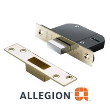 Legge BS 5 Lever Mortice Deadlock Lock Allegion Black Case Brass Faceplate 3 Key