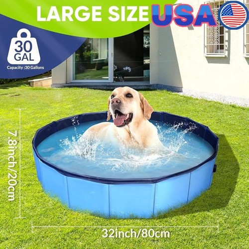 Foldable dog pool non slip - dog,