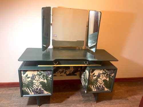 Vintage plan dark green - g,