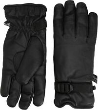 Black Leather Combat 95 Gloves