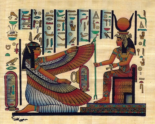 Egyptian papyrus painting - painting,