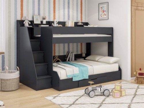 Triple bunk bed with - bed,