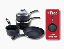 Scoville Neverstick (4+1) 5 Piece Cookware Set Sauce Pan, Fry Pan, Milk All Hobs
