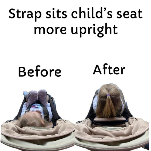Upright pram seat strap - seat, for