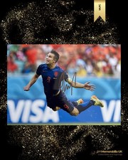 Robin VAN PERSIE Hand Signed Holland A4 Photo COA!