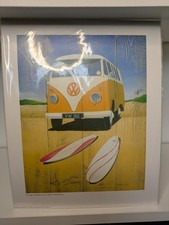 Orange VW Campervan Print By Martin Wiscombe