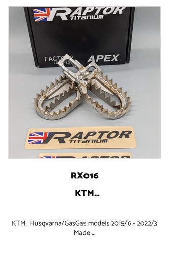 Raptor apex titanium foot pegs - foot,
