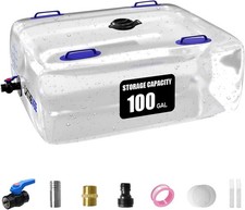 Water Bladder Tank, 100 Gallon Portable Water Tank, Collapsible Water Storage Co