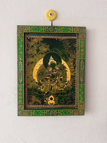 Old picture frame green - green, tara
