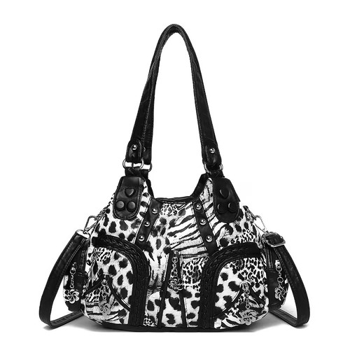 Y2k black white leopard - y2k,