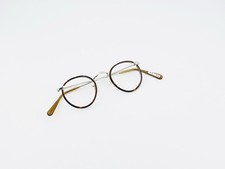 Vintage Algha Panto Tortoise Silver 39mm Eyeglasses Frame Made in England NOS