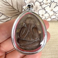 A363-1 Phra Pid Ta Pendant Thai buddha amulet Protection Luck Wealth Protection