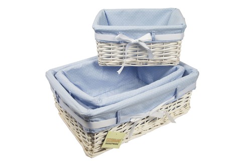 White wicker storage - wicker, gift