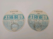 2 X DATSUN PLG 1989 Original Stamped Old Road SAME CAR Cars Tax DISC Velolegy 