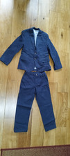 H&M Boy Formal Suits 2 pcs Navy in Polka Dots Size: 7-8 years (864)