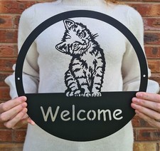 Cat welcome sign - welcome, wall