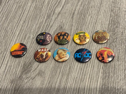 Heavy metal pin - 9, 80's