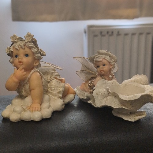 Vintage pair fairy - fairy, figurine