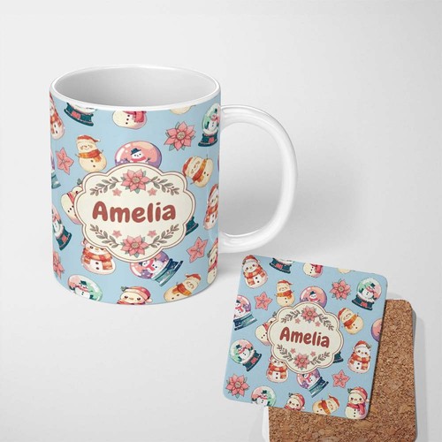 11oz tea coffee mug snowman - 11oz,