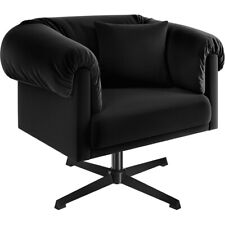 Modern Swivel Accent Chair Modern Velvet Armchair with Pillow for Living Room