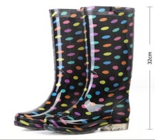 Women Colorful Wellies Boots
